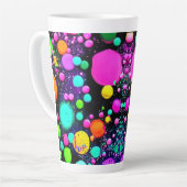 Glimmende Abstracte vormen Latte Mok (Linkerhoek)