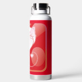 Glimmende Cat Lover Button Waterfles (Achterkant)