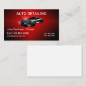 Glimmende Cool Auto Detailing Moderne Visitekaartj Visitekaartje (Voorkant / Achterkant)