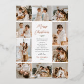 Glimmende Evergreen Memories | 10 Foto Kerstmis Folie Feestdagenkaart (Voorkant)