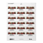 Glimmende feestelijke slingers retour adreslabels etiket (Full Sheet)