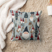 Glimmende Gnomen en Kerstbomen Kussen (Deken)