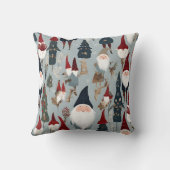 Glimmende Gnomen en Kerstbomen Kussen (Achterkant)