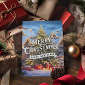 Glimmende Kerstmagie Briefkaart