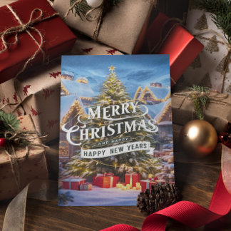Glimmende Kerstmagie Briefkaart