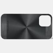 Glimmende Metallic Black geometrische accenten Case-Mate iPhone Case (Achterkant (horizontaal))