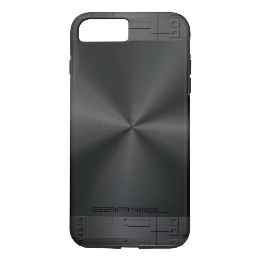 Glimmende Metallic Black geometrische accenten Case-Mate iPhone Case (Achterkant)