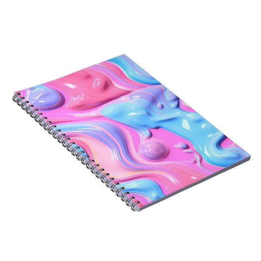 Glimmende Plastic Bubble Abstract Notitieboek (Rechterzijde)