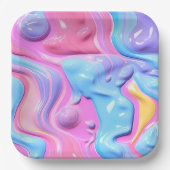 Glimmende Plastic Bubble Abstract Papieren Bordje (Voorkant)