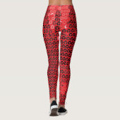 Glimmende rode pailletten leggings (Achterkant)