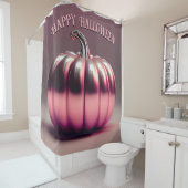 glimmende roze pompoen douchegordijn (In situ)