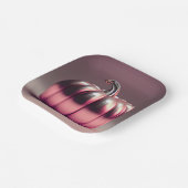 glimmende roze pompoen papieren bordje (Gebogen)