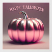 glimmende roze pompoen raamsticker (Vel)