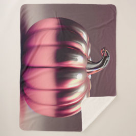 glimmende roze pompoen sherpa deken