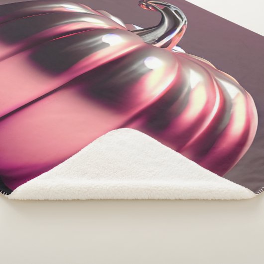 glimmende roze pompoen sherpa deken (3/4)