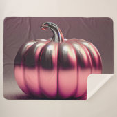 glimmende roze pompoen sherpa deken (Voorkant (horizontaal))