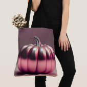 glimmende roze pompoen tote bag (Dichtbij)