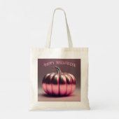 glimmende roze pompoen tote bag (Achterkant)