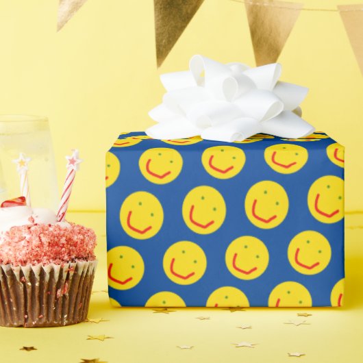 Glimmende Zon Gelukkig Gezicht Cadeaupapier (Verjaardagsfeest)