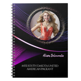 Glimmer Dust Aangepaste Pageant Oefennotitieboek Notitieboek