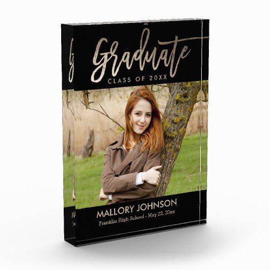 Glimmer EDITABLE COLOR Afstuderen Block Fotoblokken (Links)