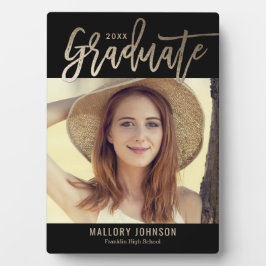 Glimmer EDITABLE COLOR Afstuderen Plaque Fotoplaat