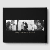 Glimmer EDITABLE COLOR Wedding Guest Book geborste Gastenboek (Achterkant)