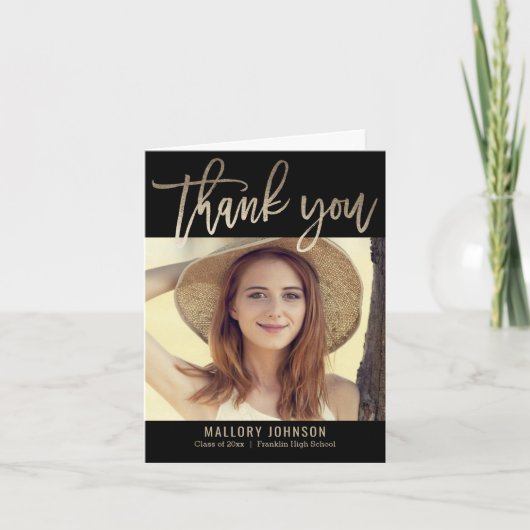 Glimmer geborsteld Afstuderen Hartelijk dank Bedankkaart (Voorkant)