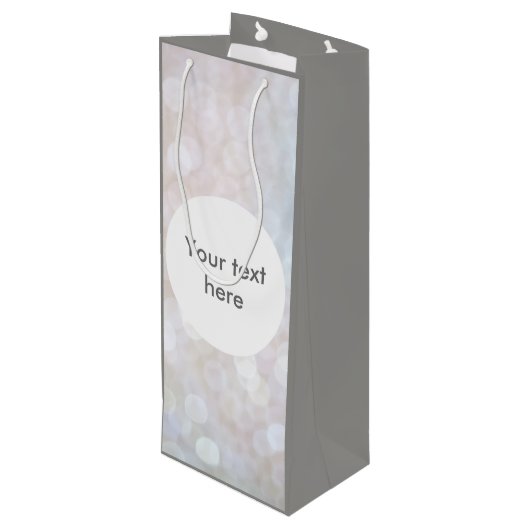 Glimmer licht Grijze witte wijn Wijn Cadeautas (Achterkant Gekanteld)