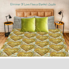 Glimmer liefde fleece deken