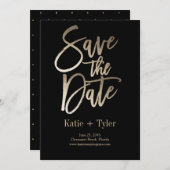 Glimmer met penseelvenster Opslaan op de datumkaar Save The Date (Voorkant / Achterkant)