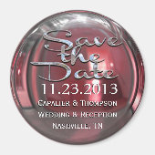 Glimmer Petal Save the Date Magnet (Voorkant)