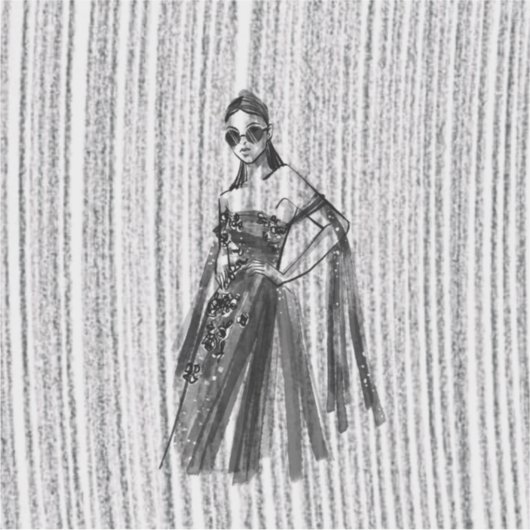 Glimmer Tech couture. Sticker (Voorkant)