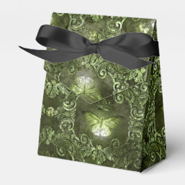 Glimmerbos Groene en Zwarte  Vlinder Bedankdoosjes