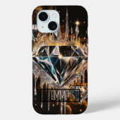 GLIMMERENDE DIAMANT TELEFOONHOESJE GEPERSONALISEER Case-Mate iPhone CASE (Achterkant)