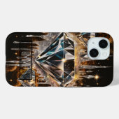 GLIMMERENDE DIAMANT TELEFOONHOESJE GEPERSONALISEER Case-Mate iPhone CASE (Achterkant (horizontaal))