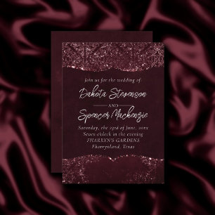Glimmerende wijngrunge   Sangria Bordeaux Damask Kaart