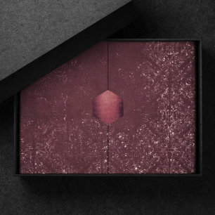 Glimmerende wijngrunge   Sangria Bordeaux Damask Tissuepapier