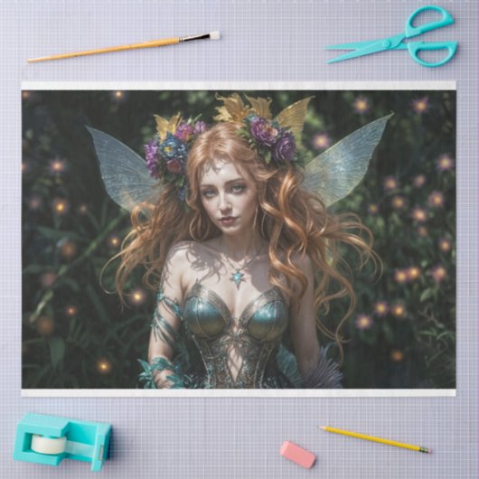 Glimmerende zomer Fairy Decoupage | verrukt Tissuepapier (Craft)