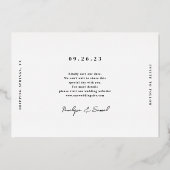 Glimmering Ampersand Wedding Save the Date Folie Uitnodiging (Achterkant)