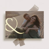 Glimmering Ampersand Wedding Save the Date Folie Uitnodiging