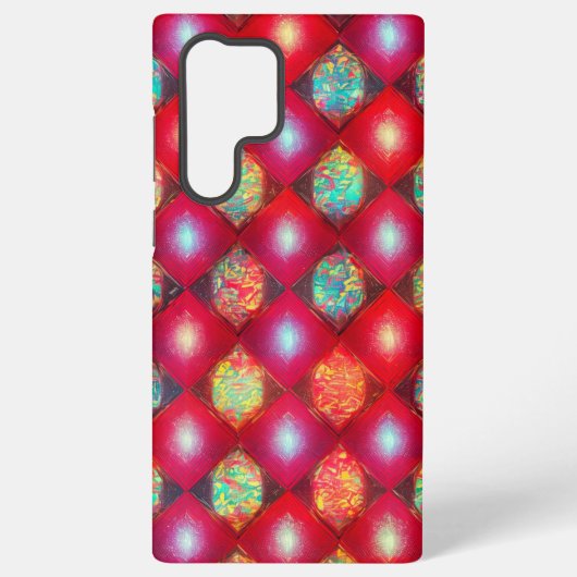 Glimmering Gemstone Quilted Phone Case Samsung Galaxy Hoesje (Achterkant)