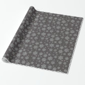 Glimmering Snowflakes Cadeaupapier (Uitgerold)