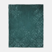 Glimmery Blauwgroen Grunge | Rich Dark Green Glam  Fleece Deken (Voorkant)