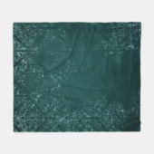 Glimmery Blauwgroen Grunge | Rich Dark Green Glam  Fleece Deken (Voorkant (Horizontaal))