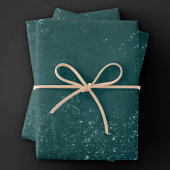 Glimmery Blauwgroen Grunge | Rich Dark Green Glam Inpakpapier Vel