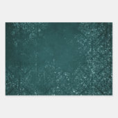 Glimmery Blauwgroen Grunge | Rich Dark Green Glam Inpakpapier Vel (Voorkant 2)