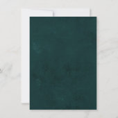 Glimmery Blauwgroen Grunge | Rich Dark Green Glam  Kaart (Achterkant)