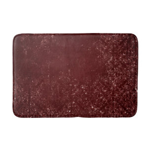 Glimmery Henna Grunge   Rich Blood Red Glam Damask Badmat