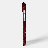 Glimmery Henna Grunge | Rich Blood Red Glam Damask Case-Mate iPhone Case (Achterkant / Links)